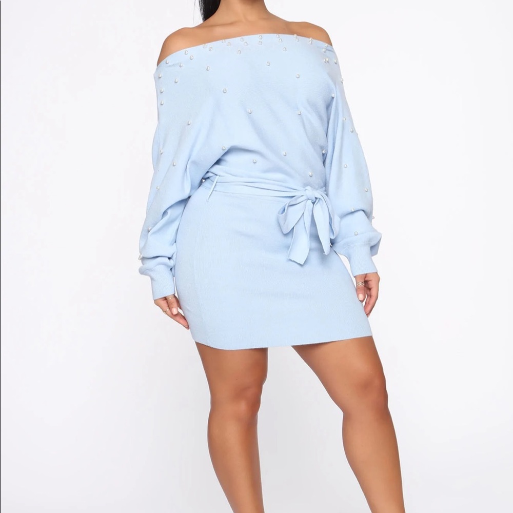 Knit pearl dress